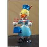 Ancienne Figurine Canard,  en bois et ressort Jouet GOULA Espagne.