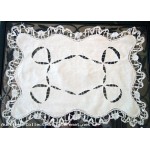 Ancien napperon - Coton - 48 X 35 cm - Ref:150510 -