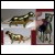 Lionne en bronze dore poli Art africain Guinée