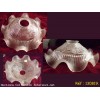 Ancien abat-jour verre de couleur rose saumone transparent Ref 130819