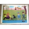 Ancienne affiche d'ecole * Elle accompagnait le livret de lecture 1968 * Ref B2