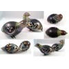 Splendide et anciennes petites Cailles ou 0 Perdreaux en bronze cloisonne