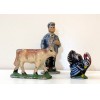 Lot de 3 quiralu de la ferme peinture belle et d�origine.