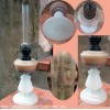 Ancienne Grande Lampe a Petrole en verre opaline