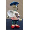Ancienne Figurine CHinois, 0 en bois et ressort Jouet GOULA Espagne.