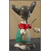 Ancienne Figurine Souris, 0 en bois et ressort Jouet GOULA Espagne.