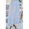 Ancien jupon de coton blanc, dentelle taille 36